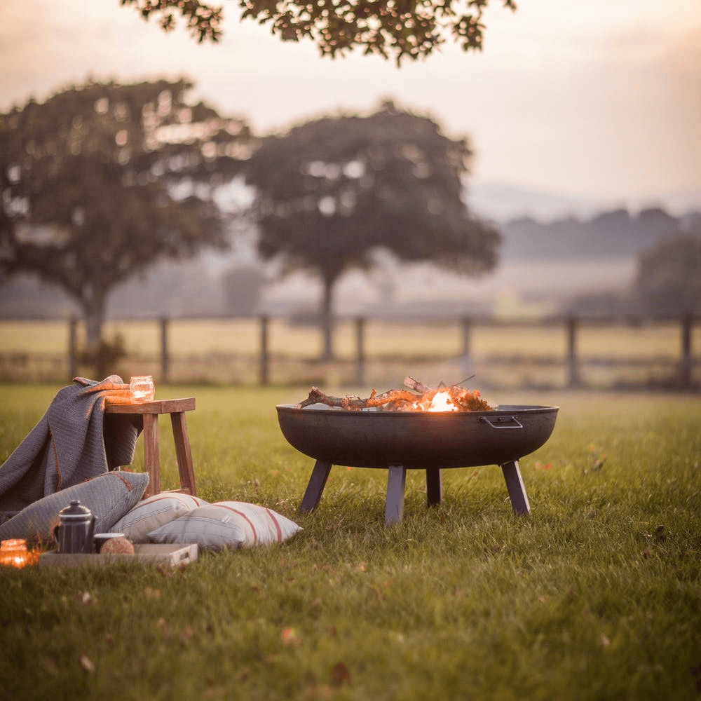Foscot Large fire pit, H41.5 x W100 x D100cm, Black