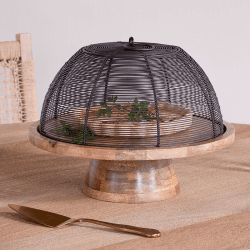 Image showing the Inkollu Cake Stand, H25cm, Aged Brass product.