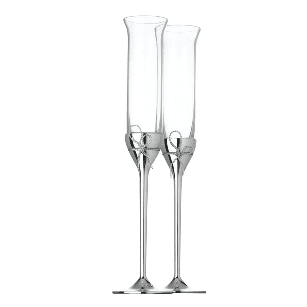 Vera Wang - Love Knots Pair of toasting flutes