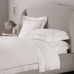 Image showing the Santorini - 200 Thread Count Cotton Oxford pillowcase, 50 x 90cm, White product.