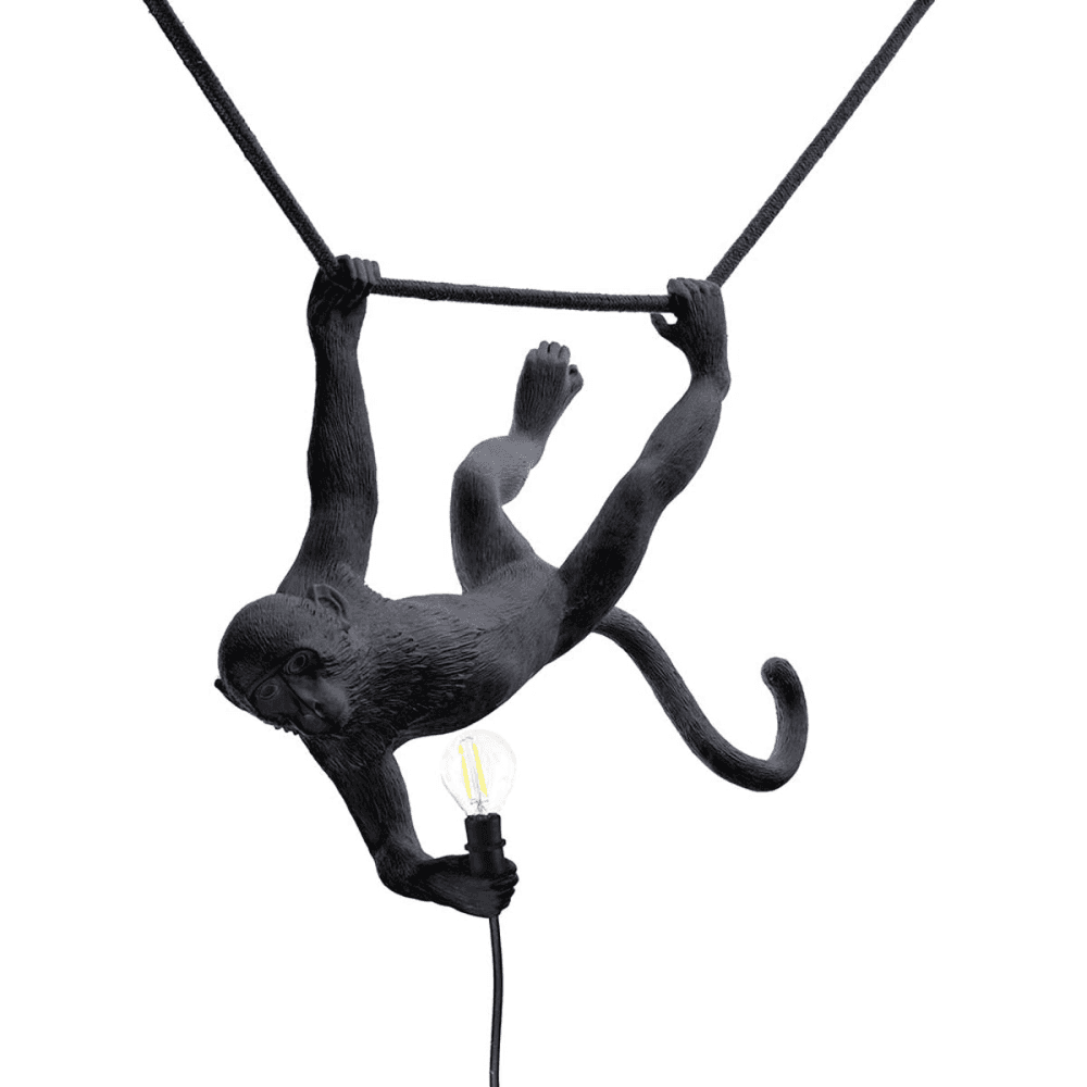 Monkey Lamp, Ceiling, Black