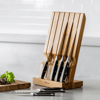 Image showing the Professional 7 Piece Knife Block Set, Oak product.