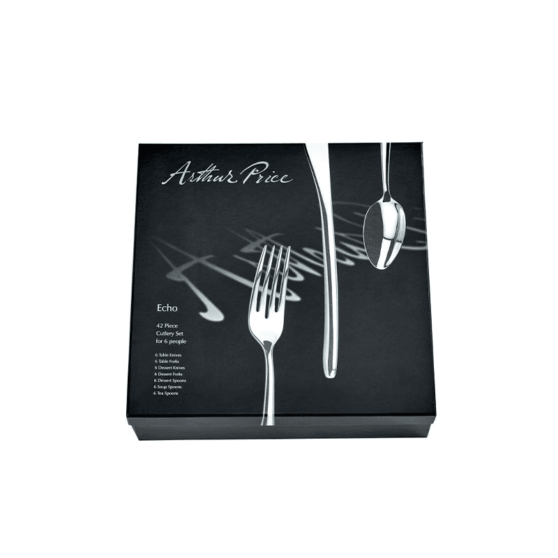 Signature Echo 84 Piece 12 Person Boxed Cutlery Set, Stainless Steel