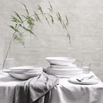 Image showing the Portobello 12 piece dinner set, White product.