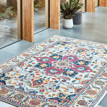 Image showing the Nova Rug, 1.6 x 2.3m, White Multi, L160 x W230cm product.