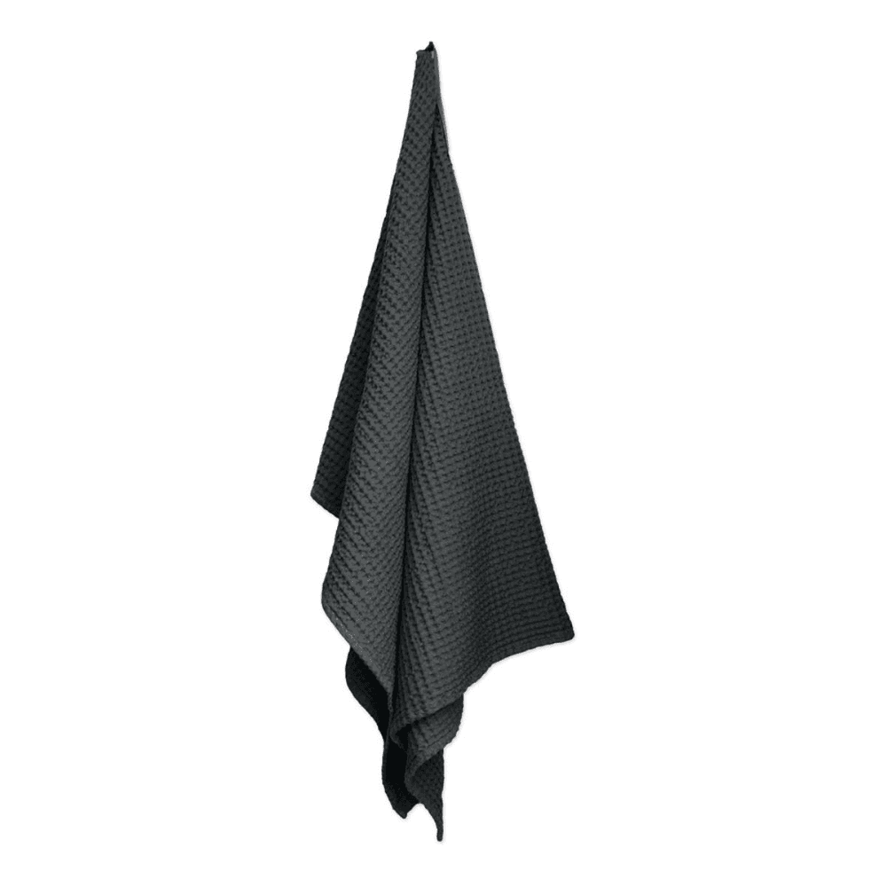 Waffle Towel and blanket, 150cm x 100cm, Dark Grey
