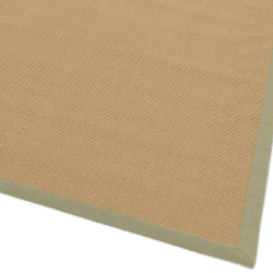 Image showing the Sisal linen border runner, 68 x 240cm, sage product.