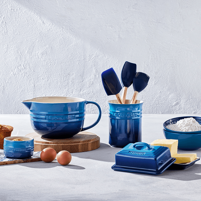 Stoneware Butter Dish, Azure