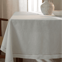 Image showing the Luca Jour Work Tablecloth, 230 x 140cm, White product.