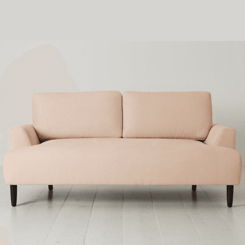 Model 05 2 Seater Linen Sofa, Pink