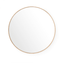 Image showing the Glance -660 Round wall mirror, Dia66cm, Natural Oak product.