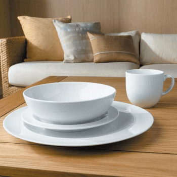 Image showing the White 16 piece tableware set product.