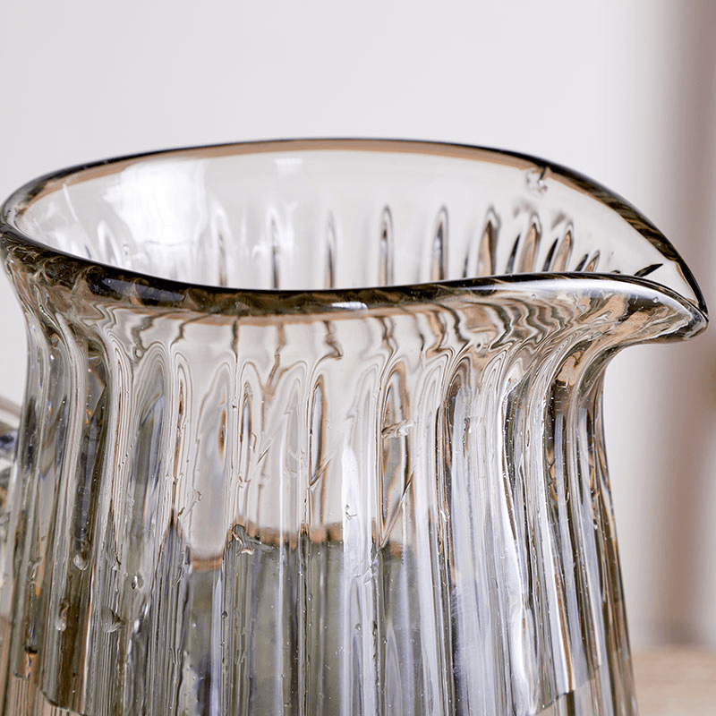 Minati Ribbed Glass Jug, 2.5L, Clear