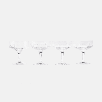 Image showing the Roebling Set of 4 Champagne Coupe, 197ml, Clear product.