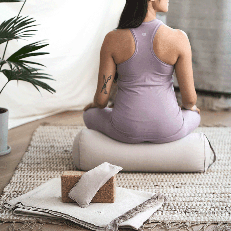 Organic Cotton Eye Pillow, Grey Ice