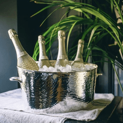 Image showing the Palace Champagne bath - large, 22.5 x 45 x 29cm, Silver Plate, Stainless Steel And Brass product.