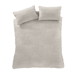 Image showing the Seersucker Super King Duvet Set, Natural product.