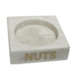 Image showing the Nuts Dish, L12.5x W12.5 x H3.5cm, White product.