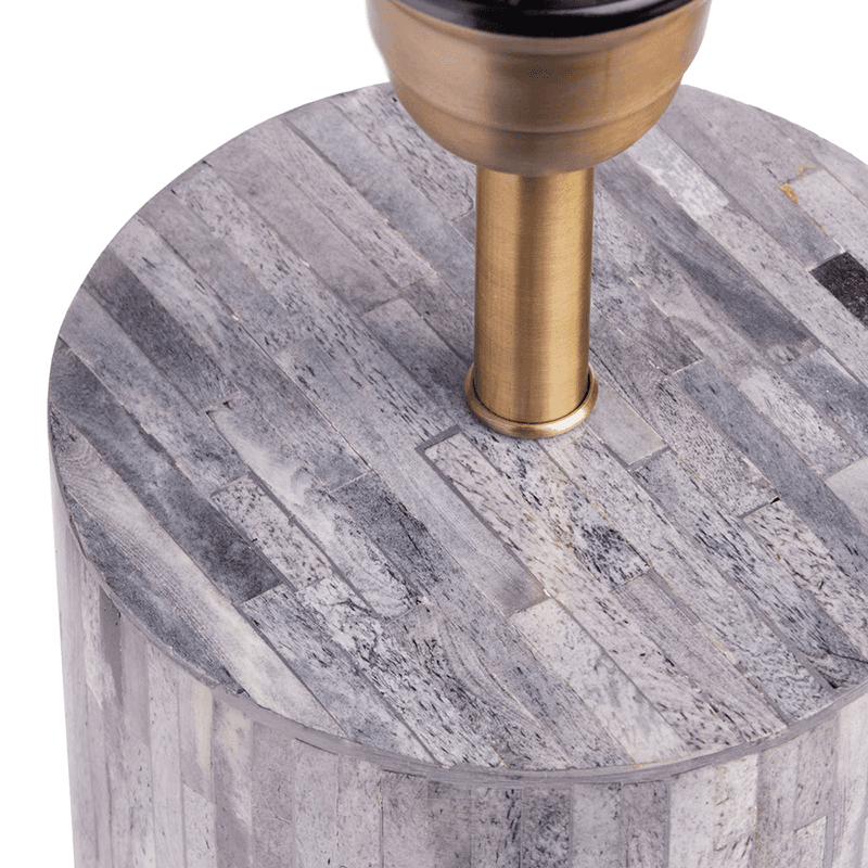 Gwyneth Natural Bone Table Lamp, H37cm, Grey