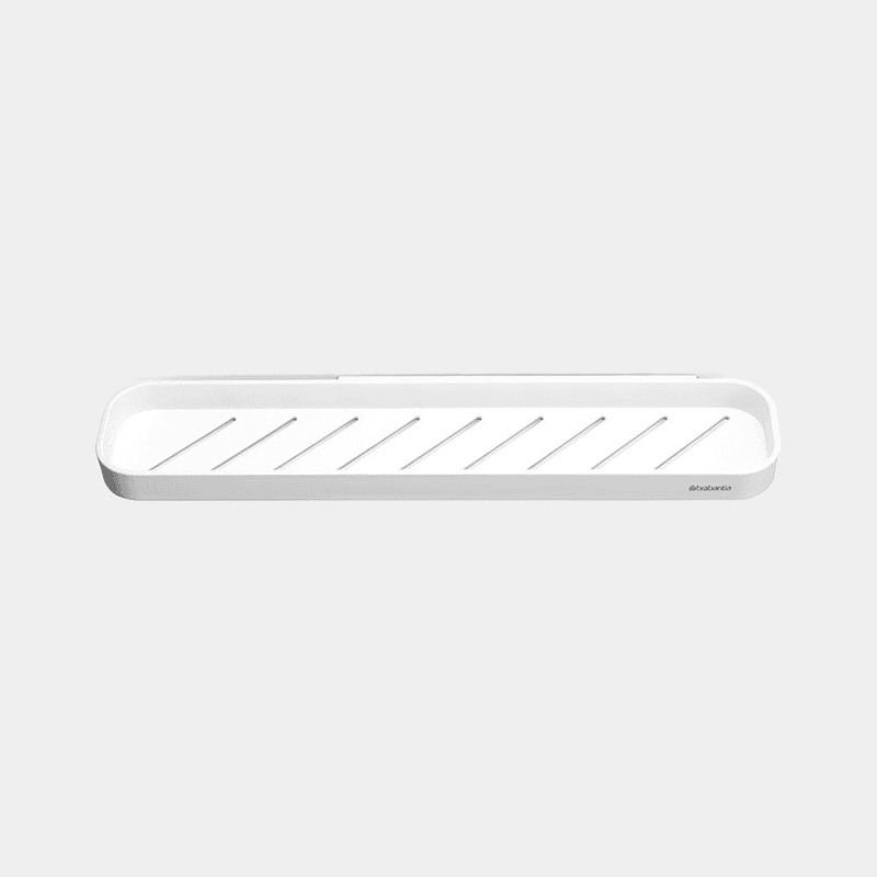 MindSet Shower Shelf With Squeegee, White