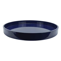 Image showing the Lacquered Round Tray D50cm, Navy product.