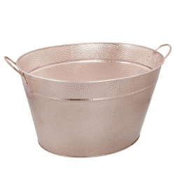 Image showing the Hammered Galvanised Steel Drinks Bucket, Copper product.