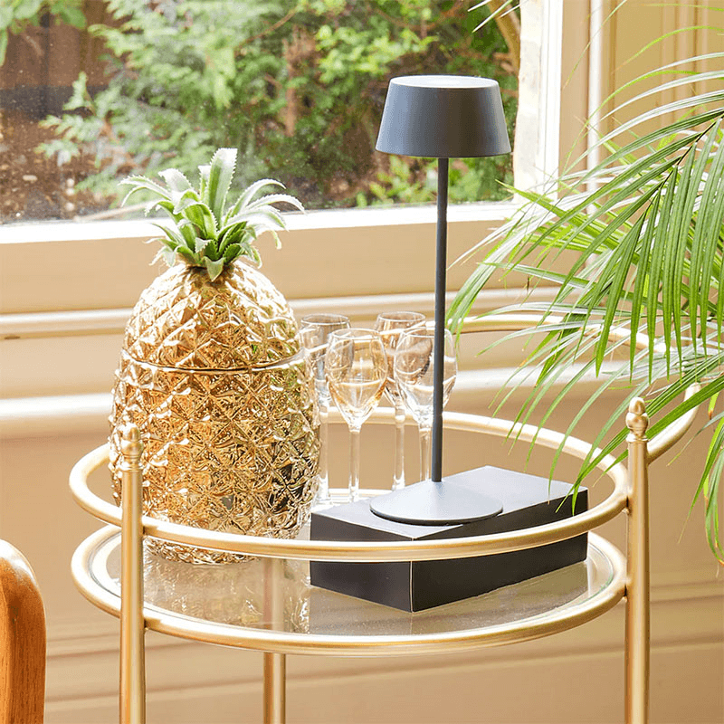 Scoon Rechargeable Table Lamp in Shale