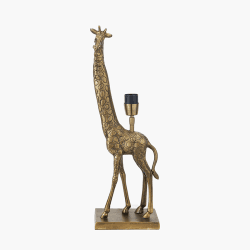 Image showing the Savanna Giraffe Lamp Base, H56.5cm, Antique Brass product.