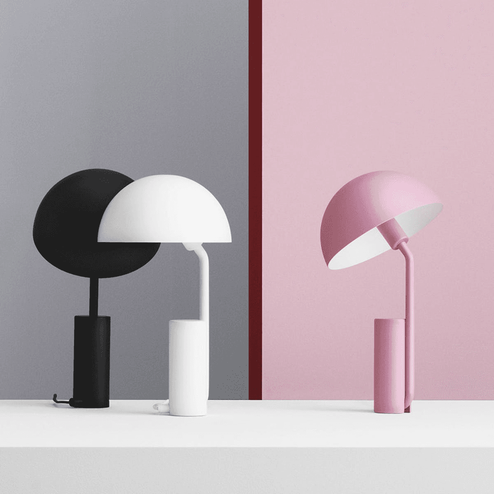 Cap Table Lamp D28 x H50cm White, White