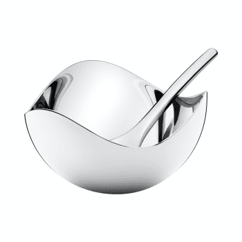 Image showing the Bloom Salt cellar with spoon, H4 x Dia7cm, Stainless Steel product.