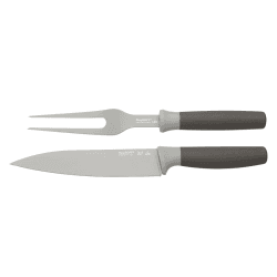 Image showing the Leo, 2 Piece Carving Set, Grey product.