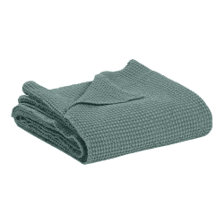 Image showing the Maia Bed cover, 240 x 260cm, Green/Grey product.