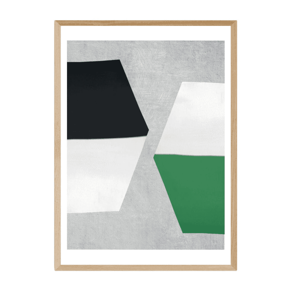 Seventy Tree, Hex Framed Art Print, Beige/ Natural