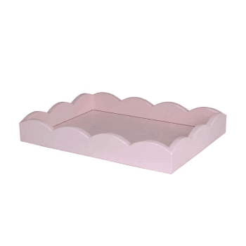 Image showing the Lacquered Scallop Tray 28 x 20cm, Pale Pink product.