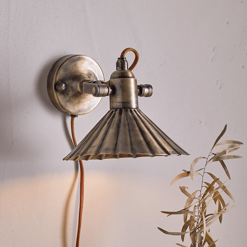 Moti Wall Lamp, H20cm, Antique Brass