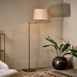 Image showing the Kara Floor Lamp, H142cm, Brass product.