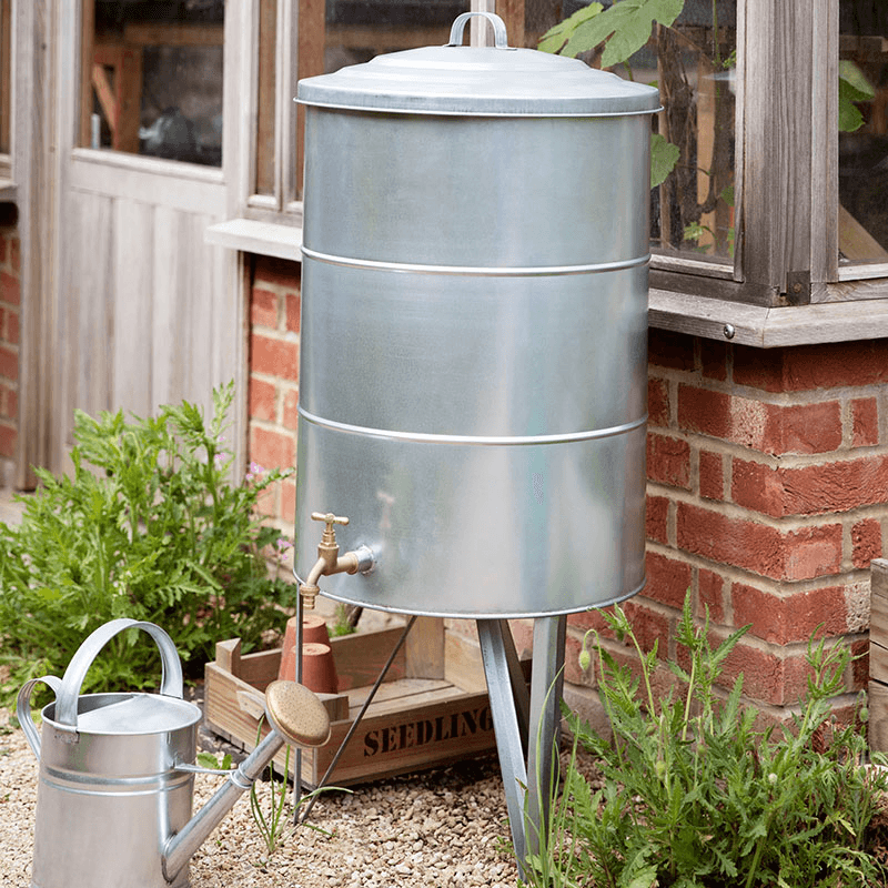 Classic Water Butt, 100L, Silver