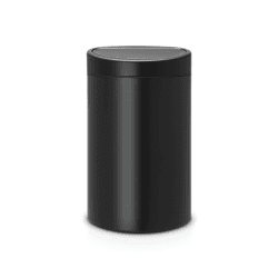 Image showing the Plastic bucket touch bin, 40 litre, Matt Black product.