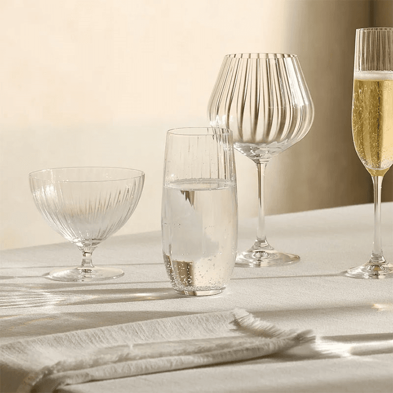 Skye Optic Set of 4 Highball Glasses, Clear