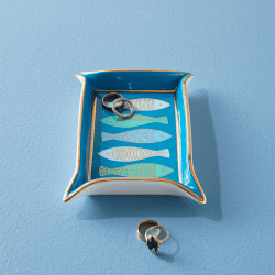 Image showing the Fish Valet Tray, 18 x 12cm, Blue product.