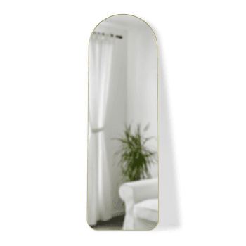 Image showing the Hubba Arched Leaning Mirror, 51 x 157cm, Brass product.