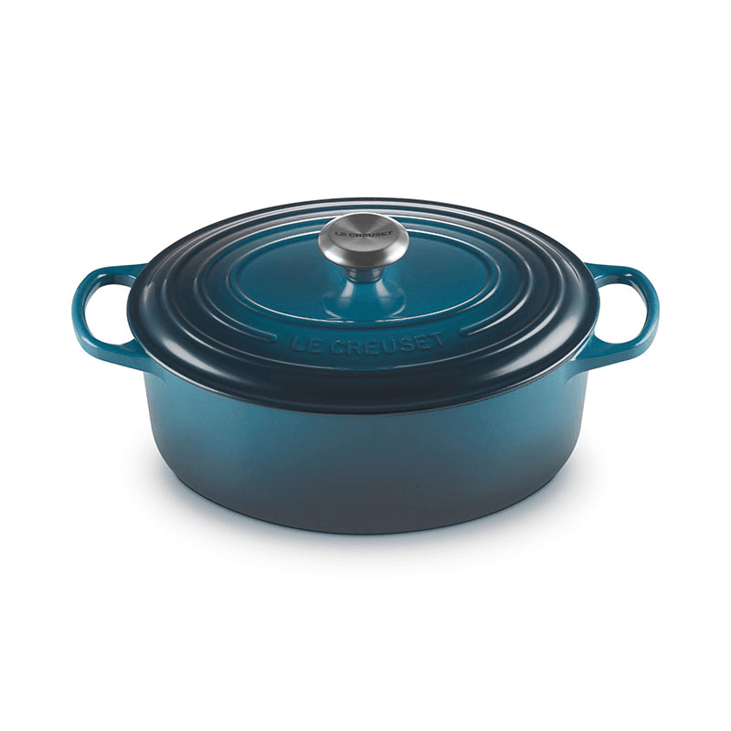 Signature Cast Iron Oval casserole, 29cm - 4.7L, deep teal