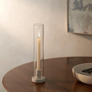 Image showing the Marble Hurricane Dinner Candle Holder, H37cm, Clear product.