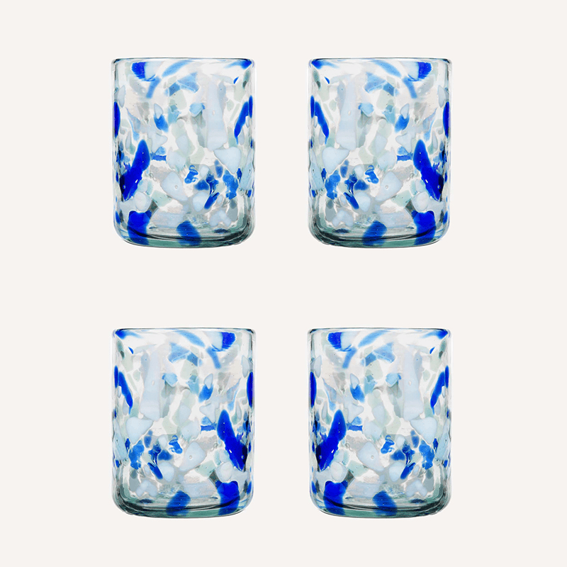 Hielo Set of 4 Tumblers, 350ml, Blue