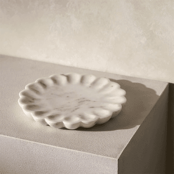 Image showing the Larton Scalloped Plate, D20cm, Marble product.