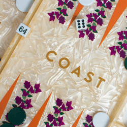 Image showing the Amalfi Coast Backgammon Board, L45 x W38cm, Cream product.
