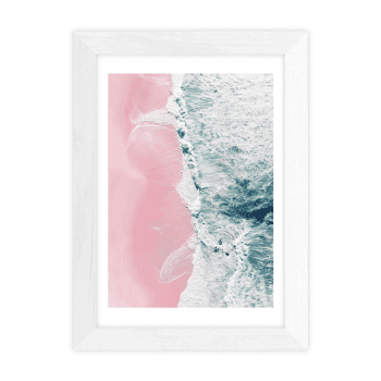 Image showing the Ingrid Beddoes, Sea of love II Framed Art Print, White product.