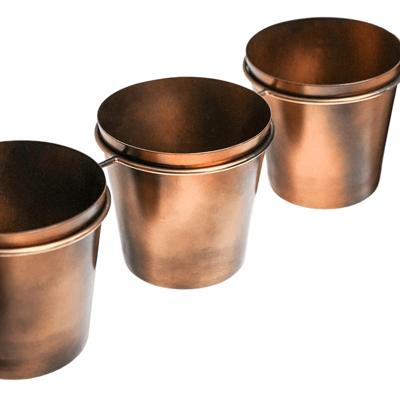 Outdoor Wall Plant Stand with Planters, H148 x W69cm, Gold
