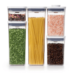 Image showing the Good Grips Pop 5 Piece Storage Set, White product.