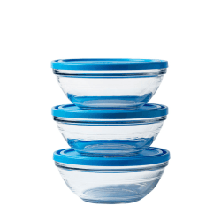 Image showing the Freshbox Set of 3 Round Food Containers with Lids, Clear product.